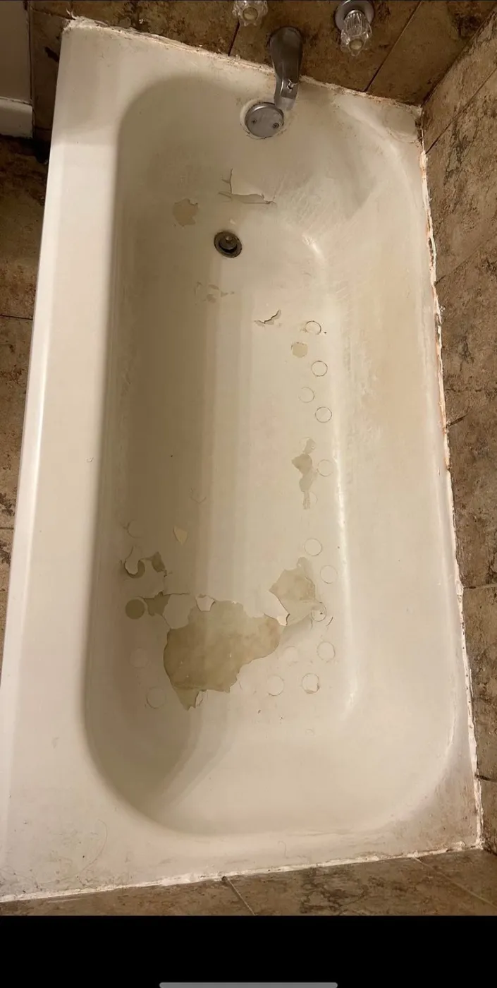 Bathtub Refinish — before the work