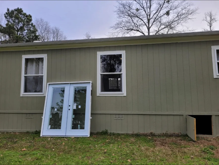 Exterior Door Installation — before the work